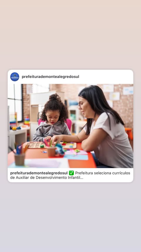 Post do instagram da Prefeitura de Monte Alegre do Sul