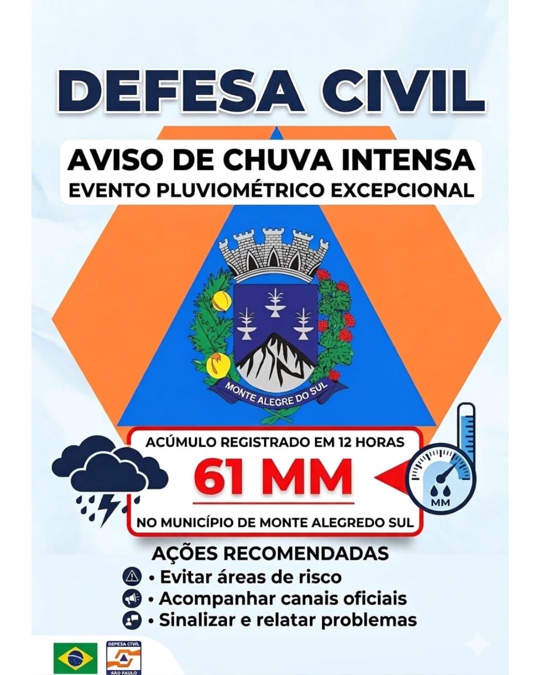 Post do instagram da Prefeitura de Monte Alegre do Sul