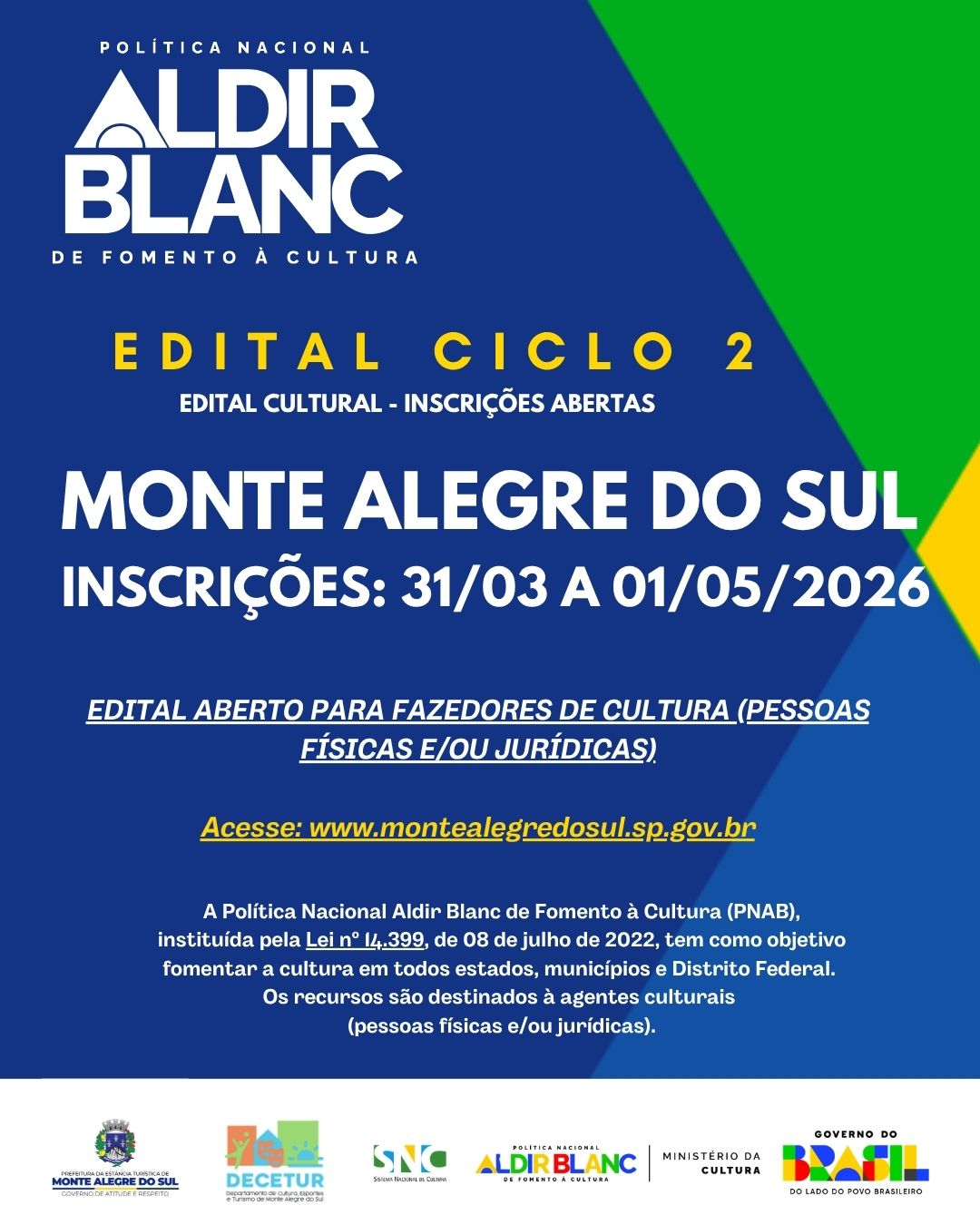 Post do instagram da Prefeitura de Monte Alegre do Sul
