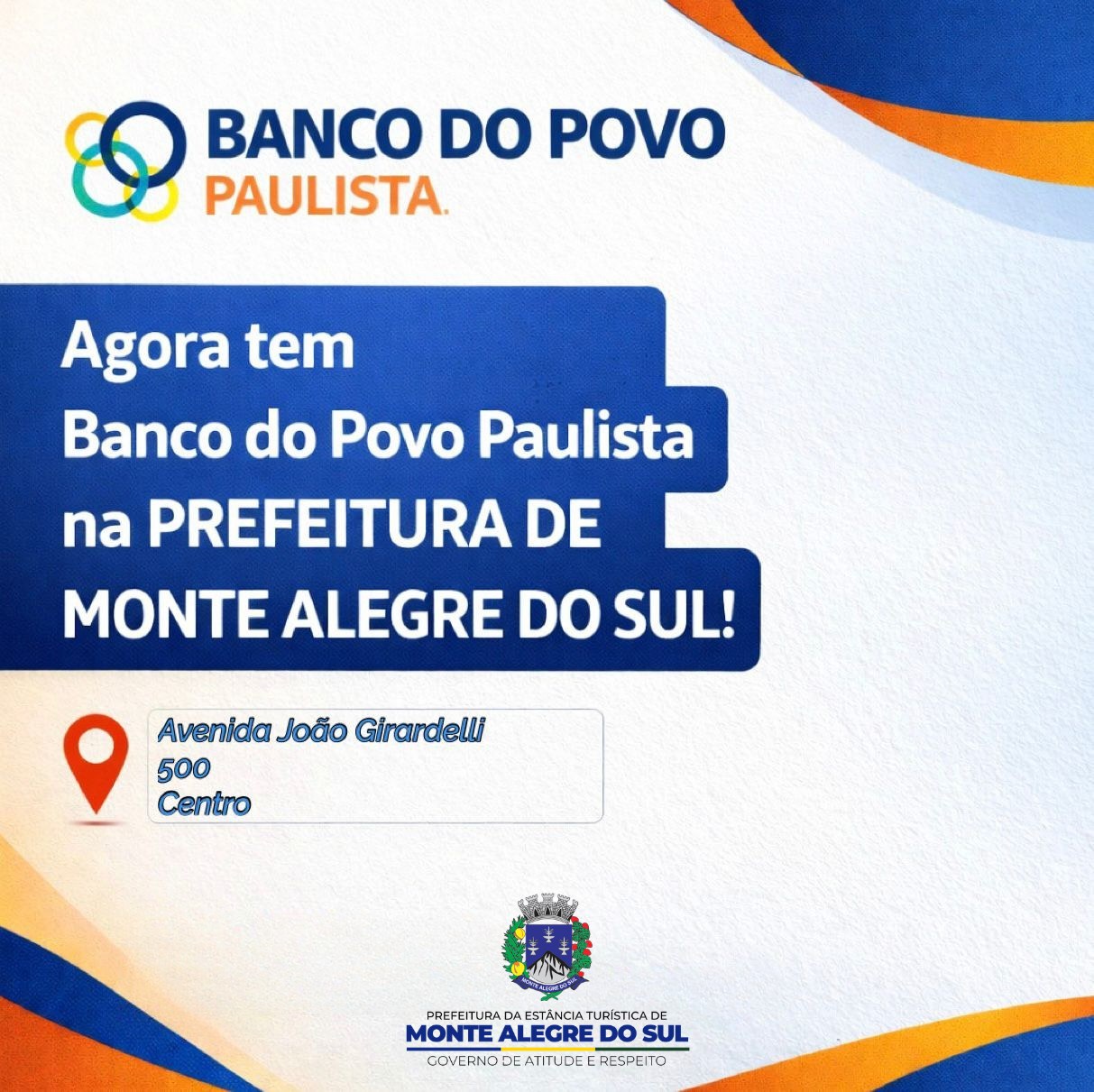 Post do instagram da Prefeitura de Monte Alegre do Sul