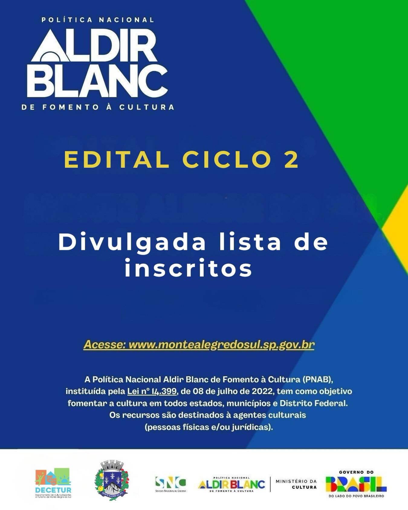Post do instagram da Prefeitura de Monte Alegre do Sul