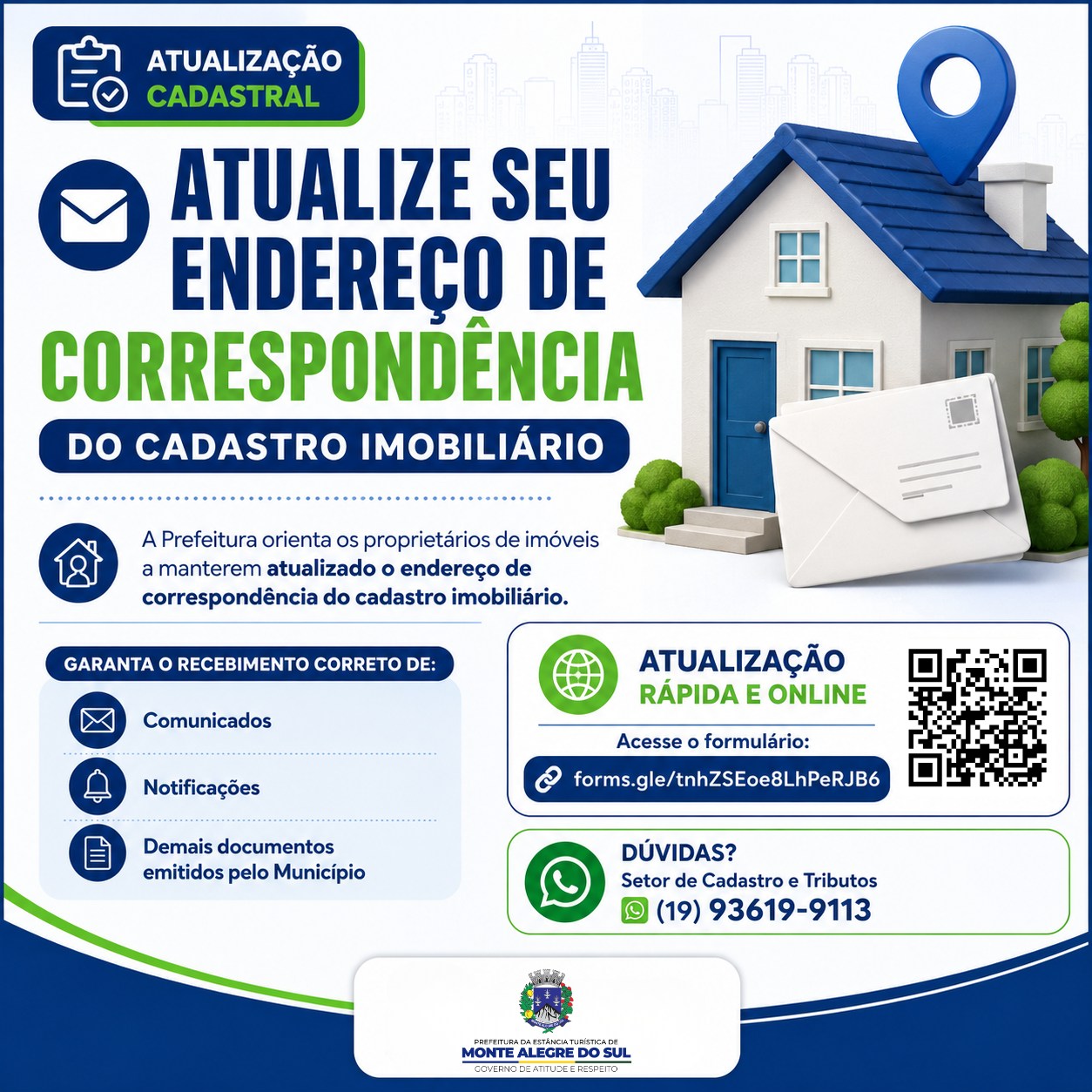 Post do instagram da Prefeitura de Monte Alegre do Sul