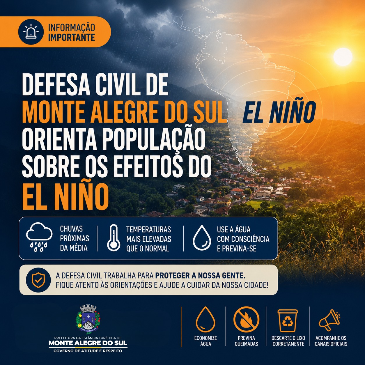 Post do instagram da Prefeitura de Monte Alegre do Sul