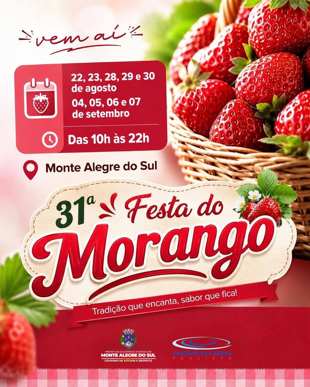 Post do instagram da Prefeitura de Monte Alegre do Sul